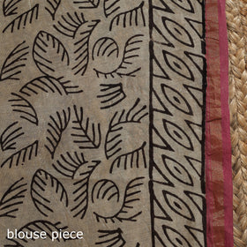 Chanderi silk hand sanganeri saree with zari border 06