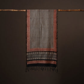 Chanderi silk handloom natural dyed bagru stole 02