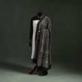 Black - chanderi silk kutch hand block print natural dyed