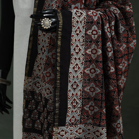 Chanderi silk kutch hand block print natural dyed handloom