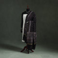 Black - chanderi silk kutch hand block print natural dyed