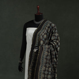 Chanderi silk kutch hand block print natural dyed handloom