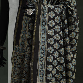 Chanderi silk kutch hand block print natural dyed handloom
