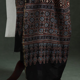 Chanderi silk kutch hand block print natural dyed handloom