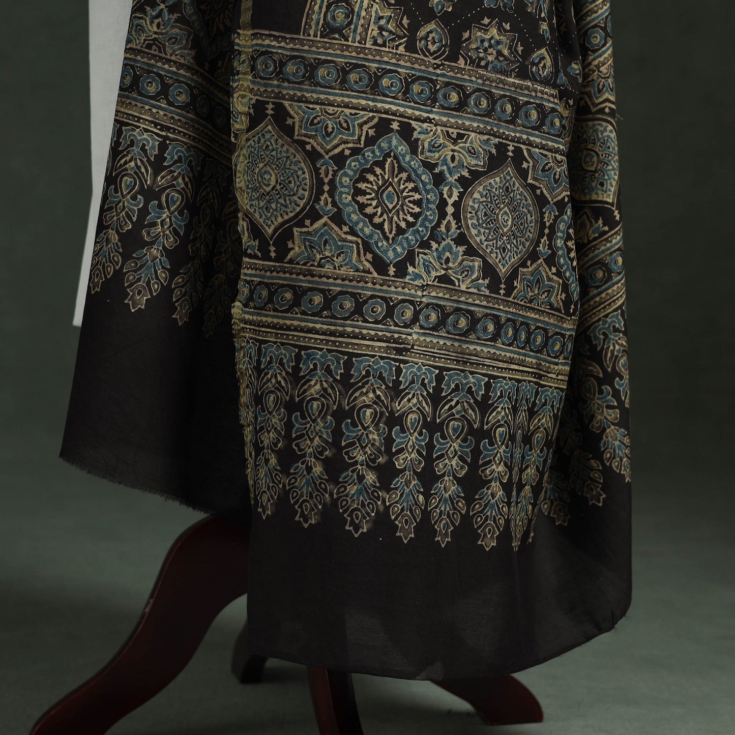 Chanderi silk kutch hand block print natural dyed handloom
