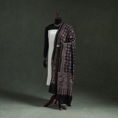 Chanderi silk kutch hand block print natural dyed handloom