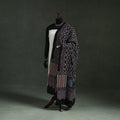 Black - chanderi silk kutch hand block print natural dyed