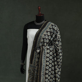 Chanderi silk kutch hand block print natural dyed handloom