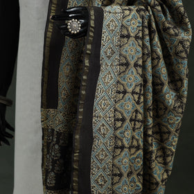 Chanderi silk kutch hand block print natural dyed handloom