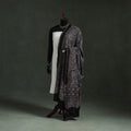 Black - chanderi silk kutch hand block print natural dyed