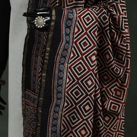 Chanderi silk kutch hand block print natural dyed handloom