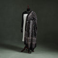 Black - chanderi silk kutch hand block print natural dyed