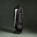 Black - chanderi silk kutch hand block print natural dyed