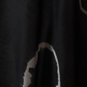 Black - chanderi silk tie-dye shibori fabric 06