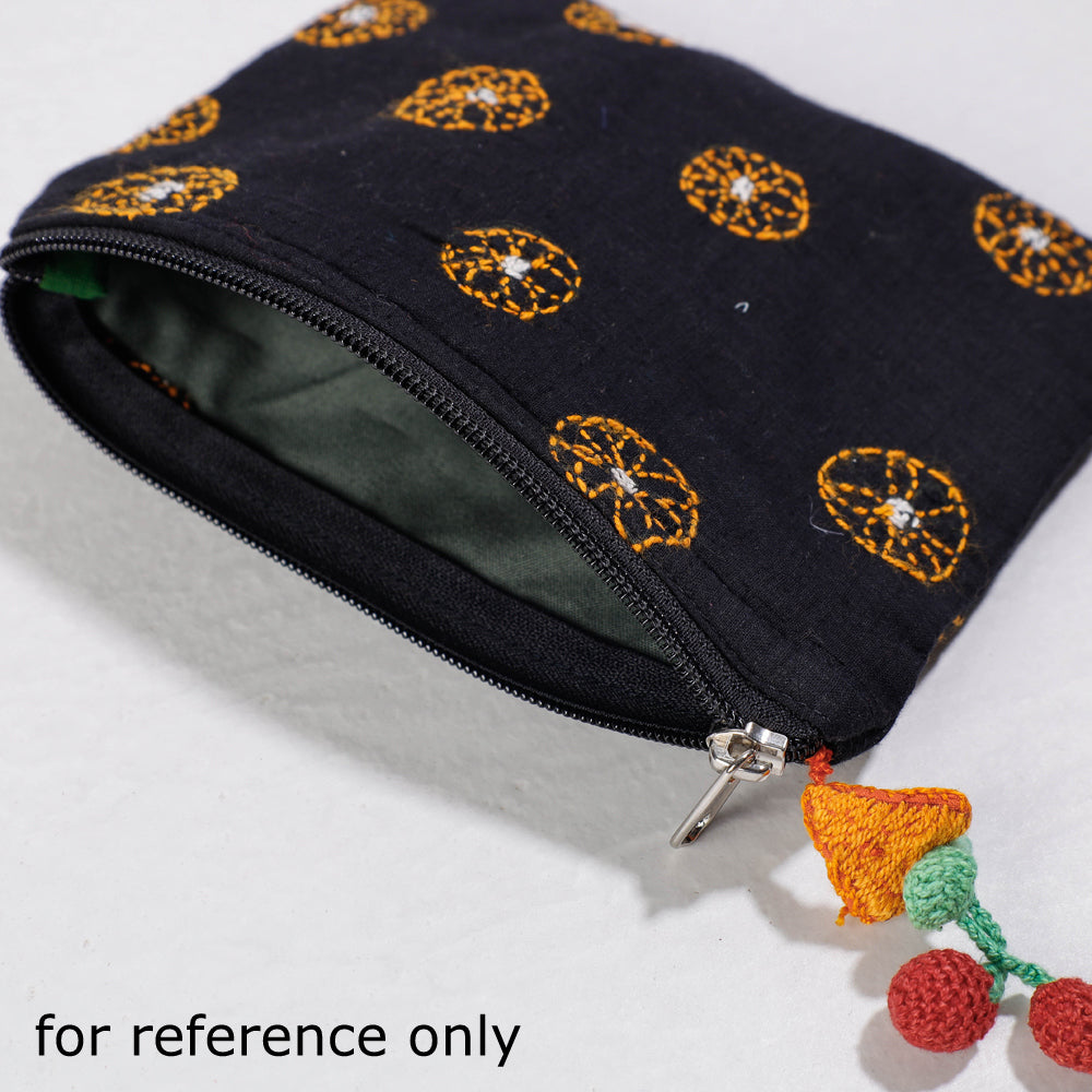  Chandi Maati Kantha Work Cotton Cosmetic Pouch 