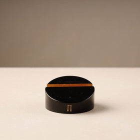 Traditional Black Channapatna Handmade Wooden Card Holder