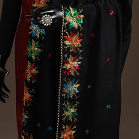 Chinon silk hand embroidered phulkari dupatta 04