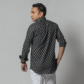 Black - choti buti color - men full sleeve cotton printed