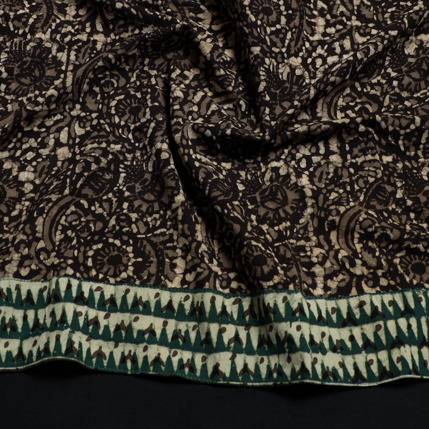 Black - cotton akola blouse piece 155 - handcrafted