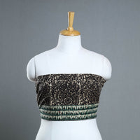 Black - cotton akola blouse piece 155 - handcrafted