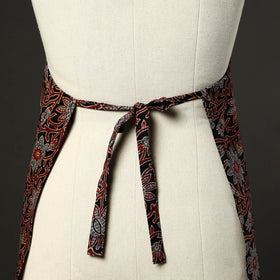 Black - cotton apron with pocket 47 - handcrafted