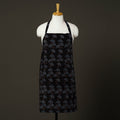 Black - cotton apron with pocket 81 - handcrafted