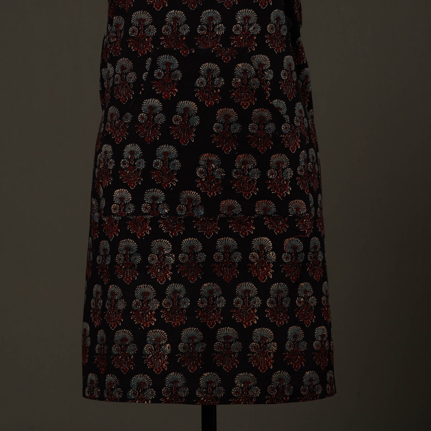 Black - cotton apron with pocket 85 - handcrafted