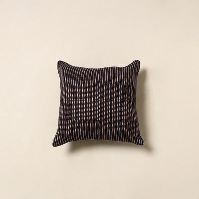 Black - cotton bagh cushion cover 63 - handcrafted