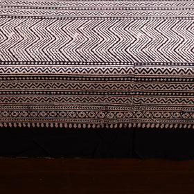 Buy Grey Block Print Cotton Bagh Double Bed Sheet Online
