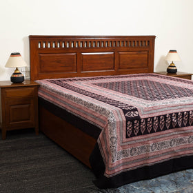 Black - cotton bagh double bed sheet (108 x 90 in) 08