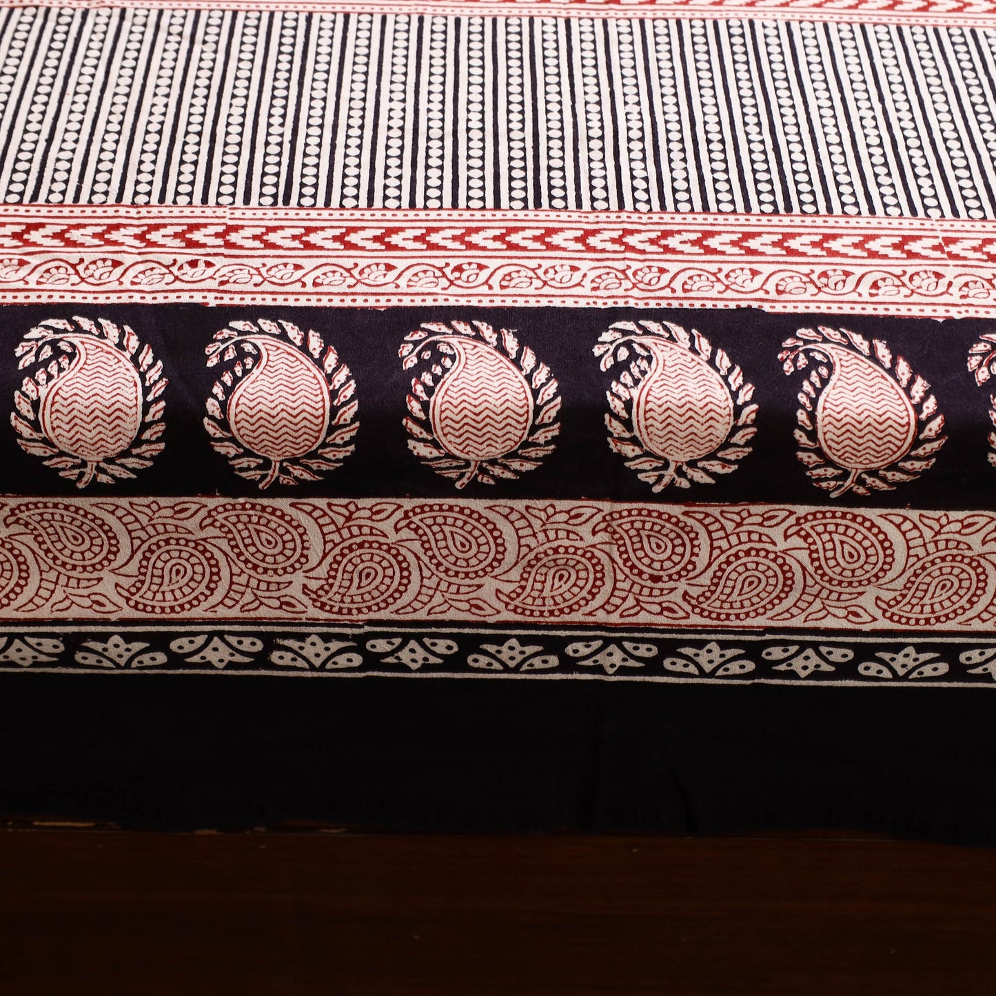 Black - cotton bagh double bed sheet (108 x 90 in) 15