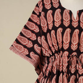 Black - cotton bagh kaftan with tie-up waist (medium) 07