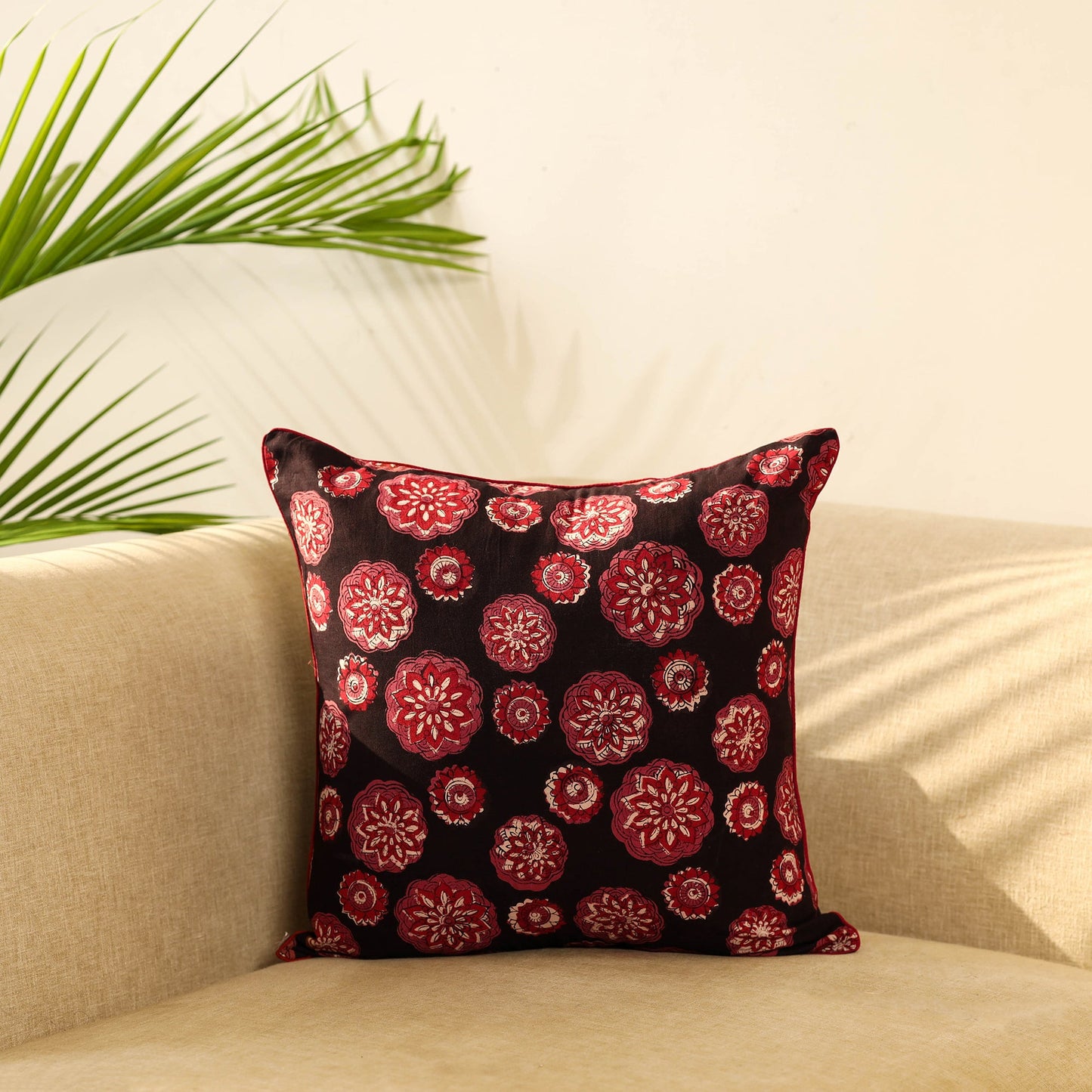 Buy Block Print Cotton bagru Cushion Cover