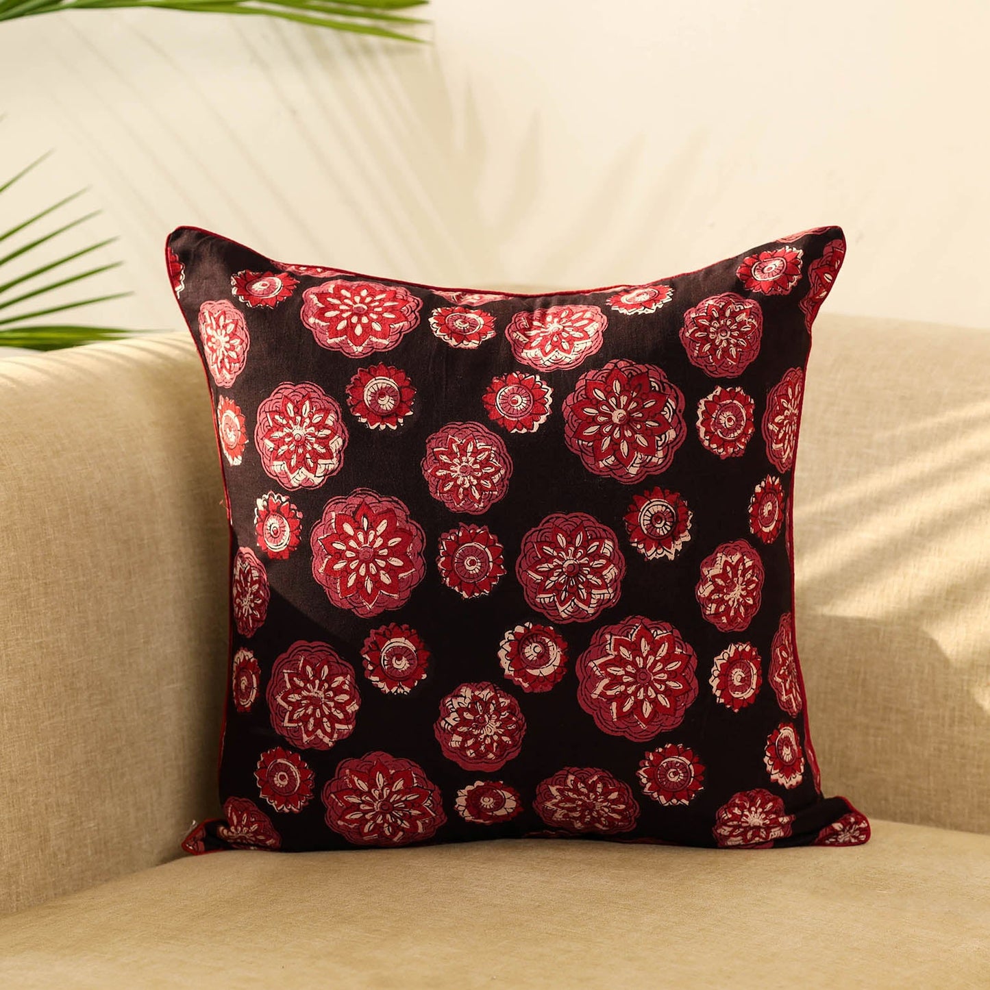 Buy Block Print Cotton bagru Cushion Cover