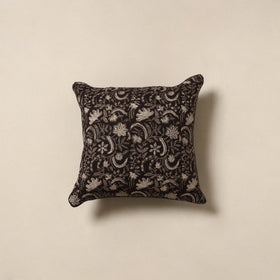 Black - cotton bagru cushion cover 32 - handcrafted