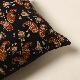 Black - cotton bagru cushion cover 33 - handcrafted