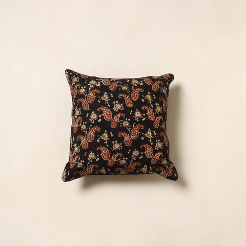 Black - cotton bagru cushion cover 33 - handcrafted