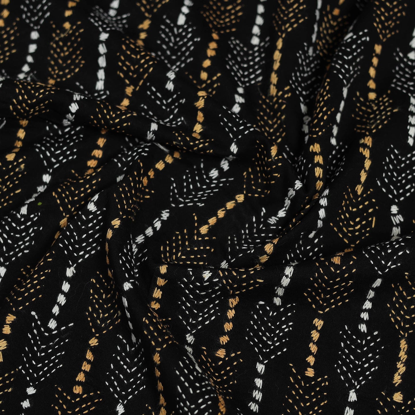 Cotton Bengal Kantha Stitch Blouse Piece 