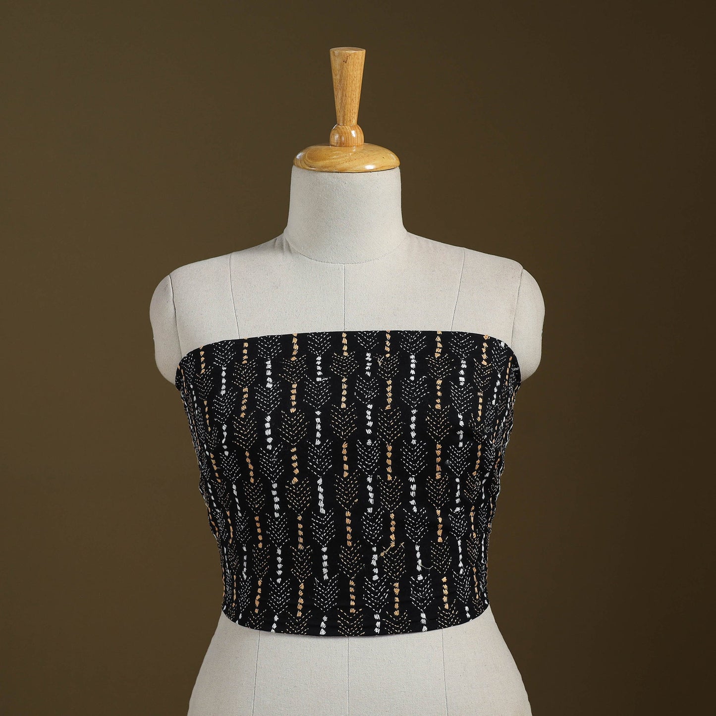 Cotton Bengal Kantha Stitch Blouse Piece 