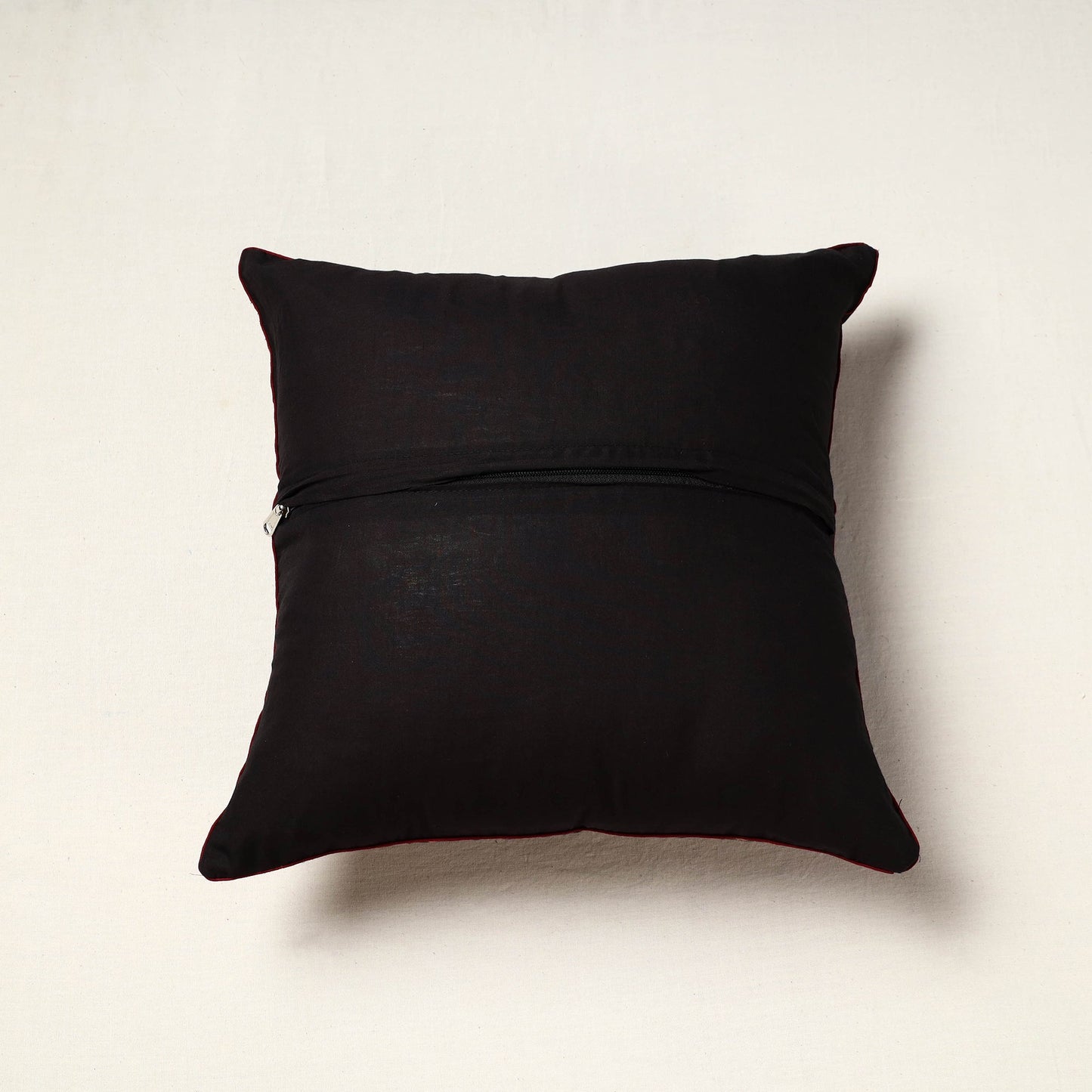 Authentic Black Ajrakh Cushion Cover at iTokri.Com