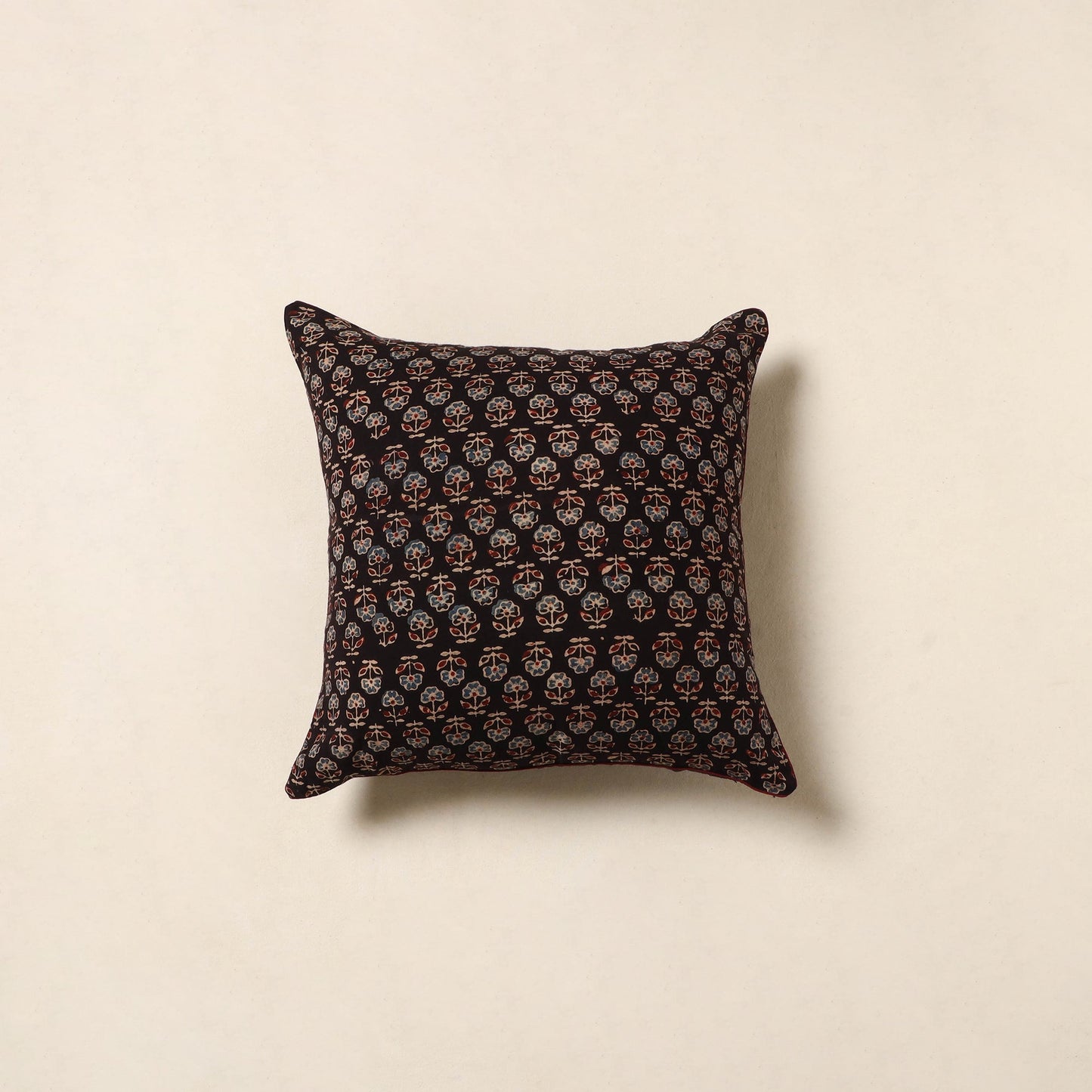 Black - cotton cushion cover 21 - handcrafted