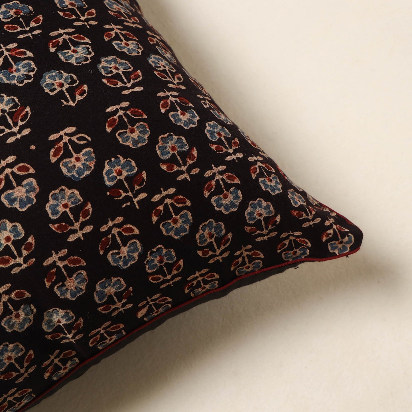 Black - cotton cushion cover 21 - handcrafted