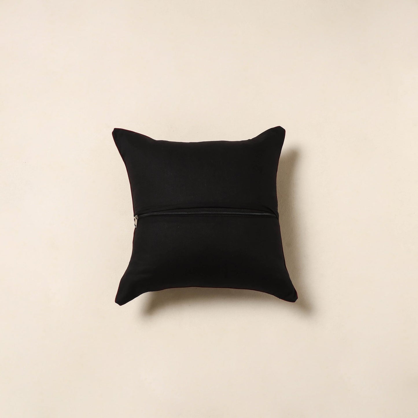 Black - cotton cushion cover 22 - handcrafted