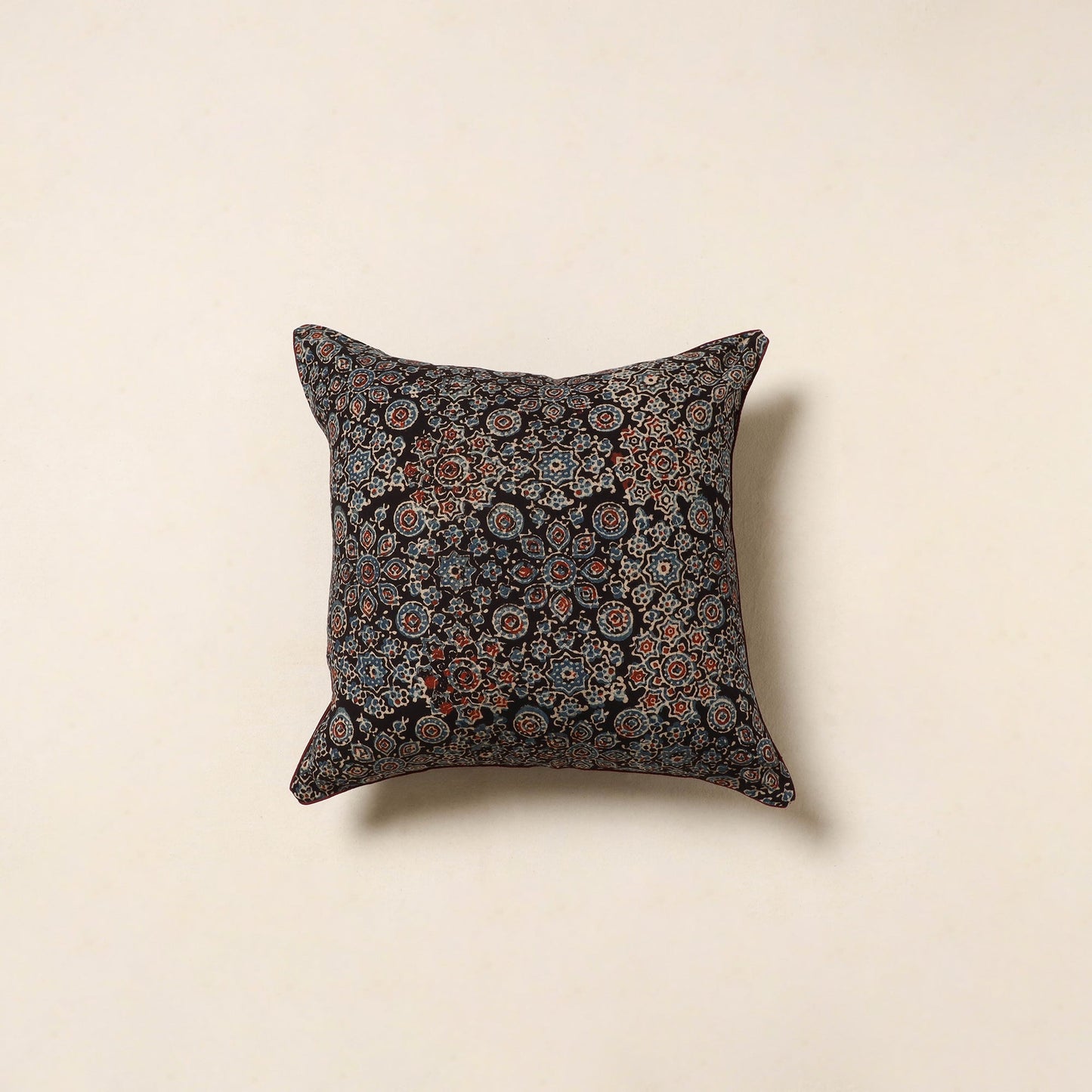 Black - cotton cushion cover 22 - handcrafted
