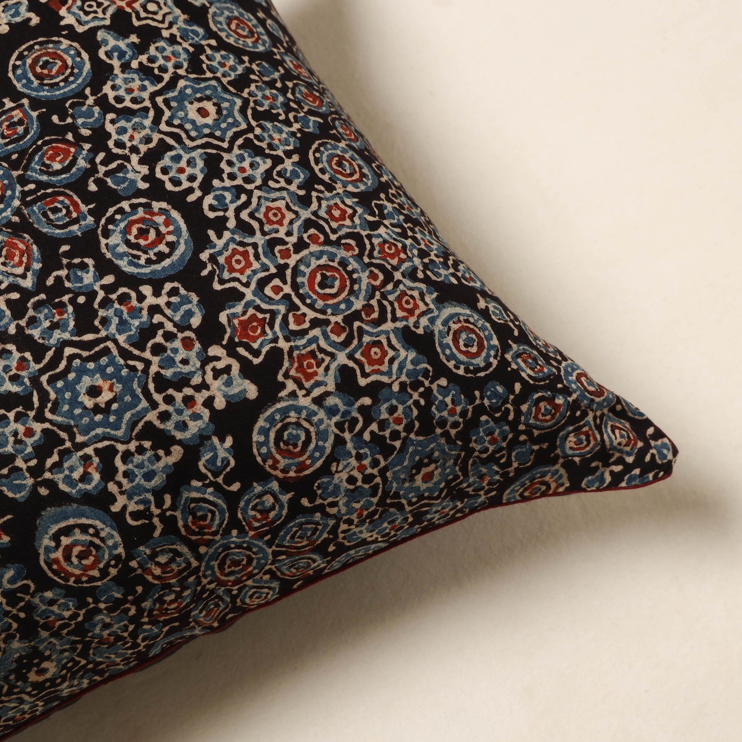 Black - cotton cushion cover 22 - handcrafted