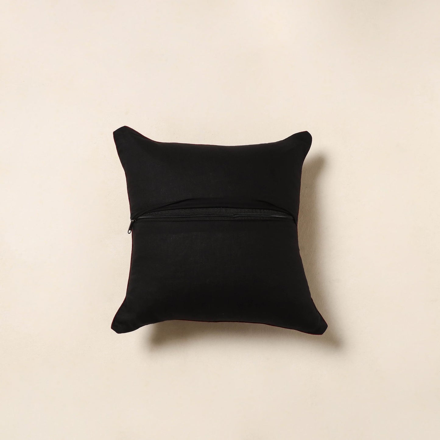 Black - cotton cushion cover 24 - handcrafted