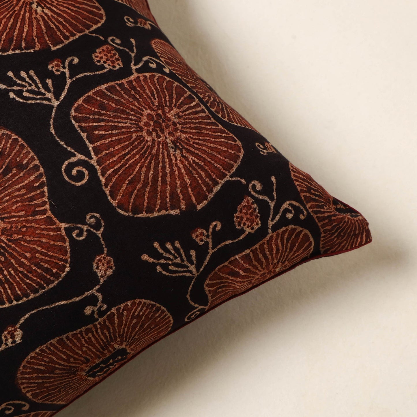 Black - cotton cushion cover 24 - handcrafted