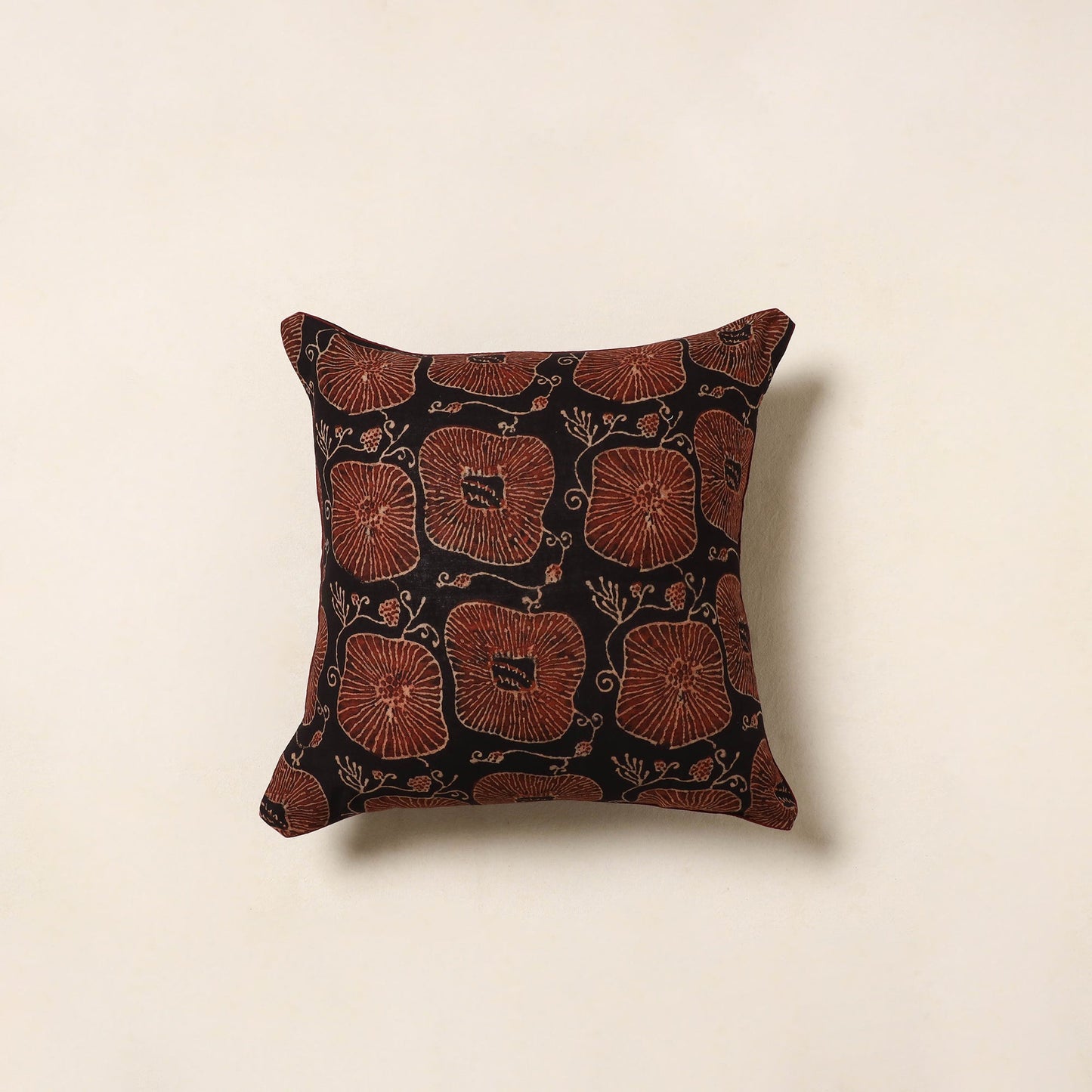 Black - cotton cushion cover 24 - handcrafted