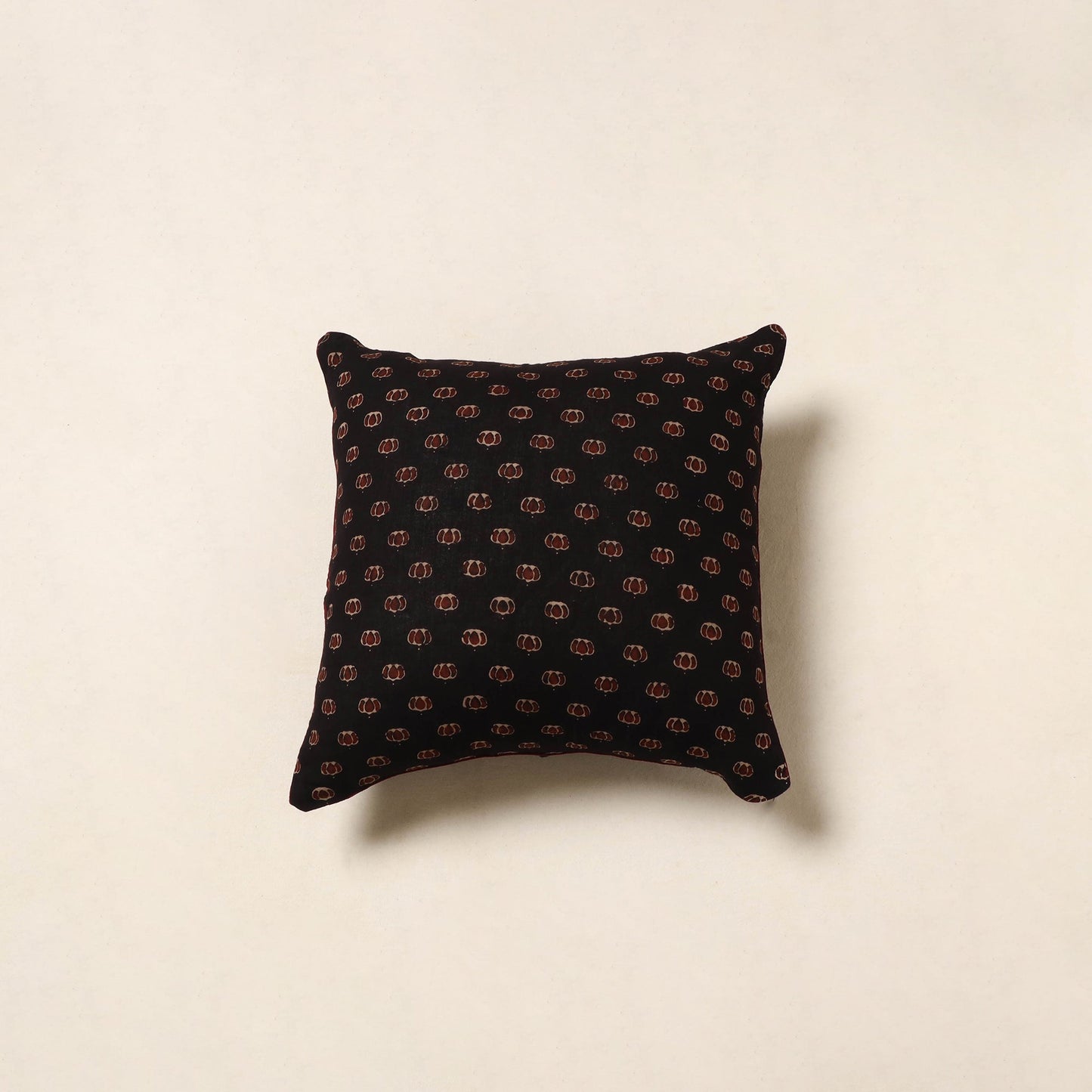 Black - cotton cushion cover 26 - handcrafted