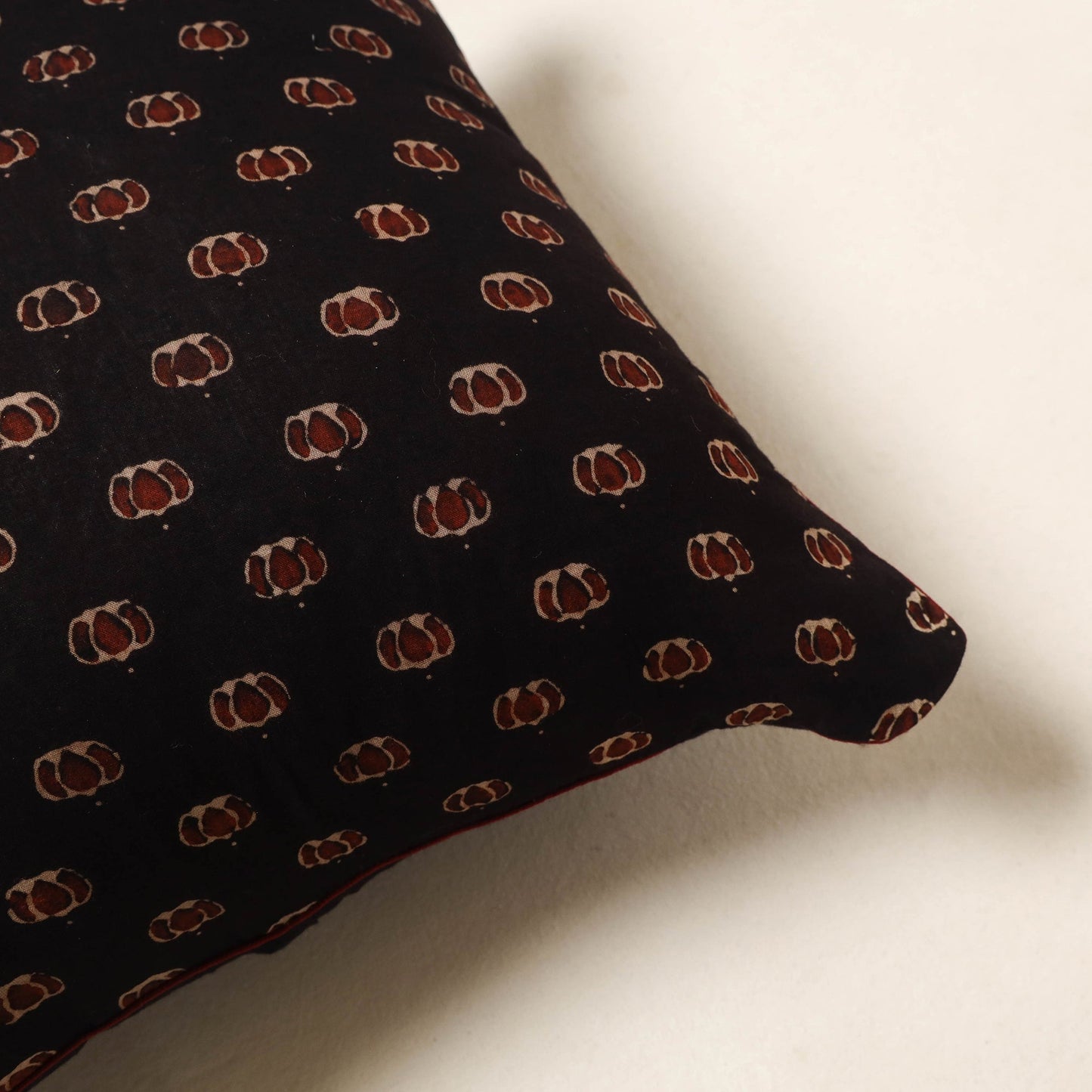 Black - cotton cushion cover 26 - handcrafted